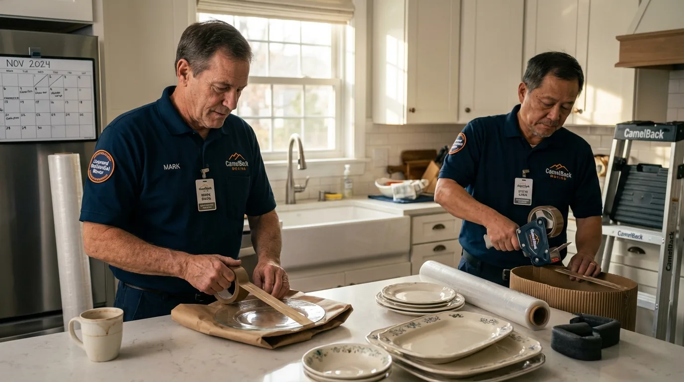 Professional crew packing kitchen dishware in North Platte, NE